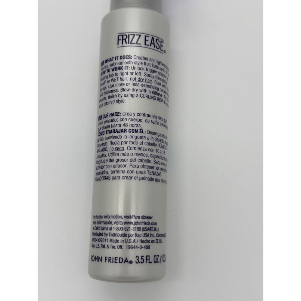 John Frieda FRIZZ EASE Go Curlier Heat Activated Spray 3.5 fl oz 103 ml - Picture 6 of 7